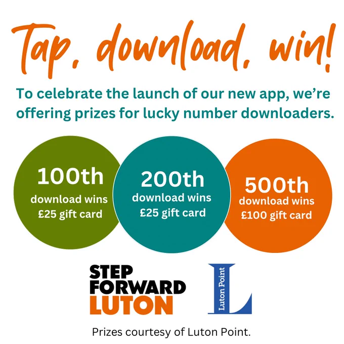 100th download wins £25 gift card 200th download wins £25 gift card 500th download wins £100 gift card
