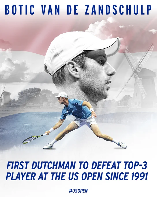 Botic van de Zandschulp is first Dutchman to defeat Top-3 player at the US Open since 1991. 
