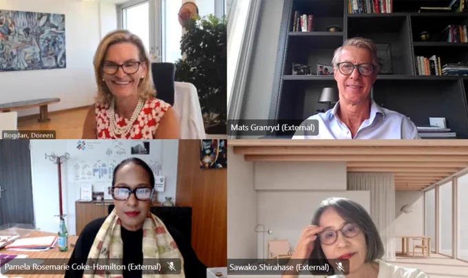 screenshot from our online meeting of Equals principals