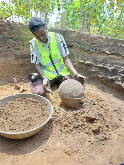Photograph of excavations in the old Apa (the first slave port in Nigeria and the first established settlement on the Badagry coast).