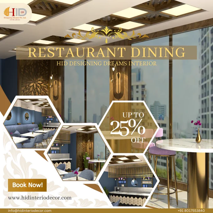 Restaurant Interior - HID Designing Dreams 