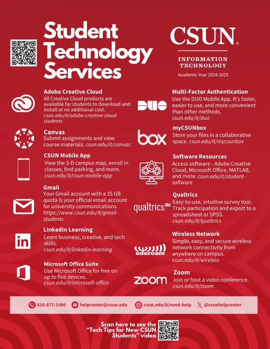 Student Technology Services postcard. 