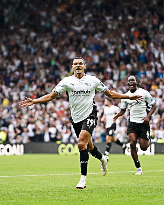 Kayden Jackson celebrates his goal against Bristol City.