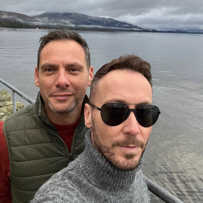 My husband and I, visiting Loch Lomond in December 2022