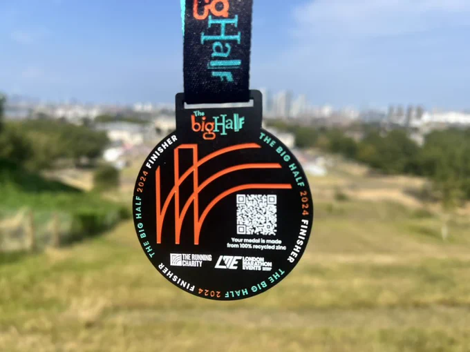 A black medal for the big half