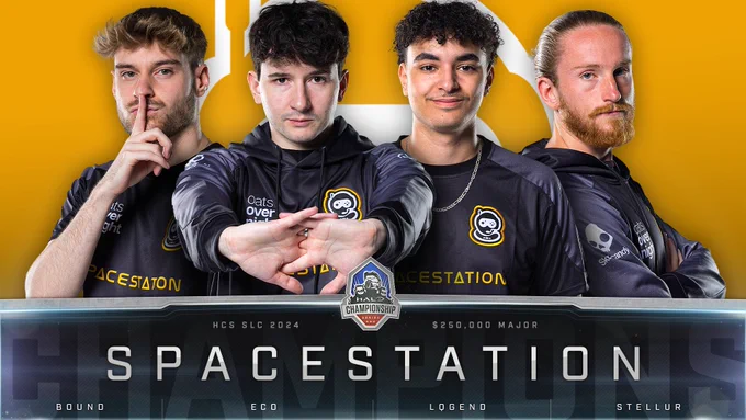 HCS Salt Lake City Major 2024 Champions - Spacestation Gaming - Bound, Eco, Legend, Stellur, and coach Elamite.