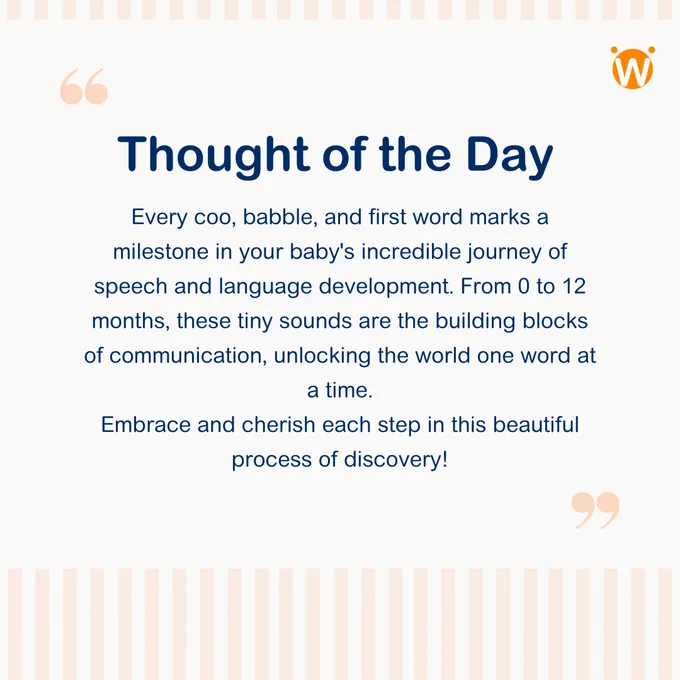 thought of the day, speech therapy, online speech therapy, early childhood development, speech milestone 