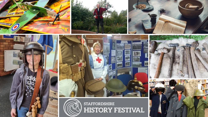 Collage of History Fair events