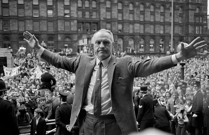 Photography of Bill Shankly during his time as Liverpool FC manager.