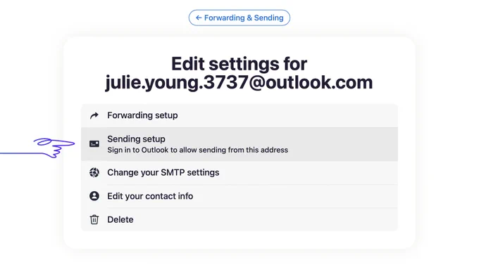 Edit settings for Outlook