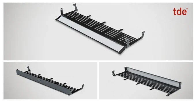 The new tray has the usual attractive design and is compatible with both 19“ tML module racks, fixed and extendable. Due to its compact design, it supports maximum Hashtag#packingdensities and saves the usual additional HU for patch cord routing. The front is not only equipped with hinges, but also magnetically attached to the top. Thus, there is no need to use any tools to fold it down. Network technicians no longer need to remove the patch cord tray when working on the patch cabling; all they need to do is open the hinged front. This means that Hashtag#patching can be carried out with less effort during operation.