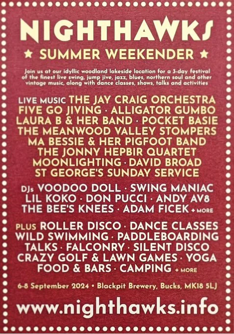 Saturday 7th September 1.30pm #jonnyhepbirquartet  at #nighthawkssummerweekender really looking forward to being part of the great lineup at this year’s event! www.nighthawks.info
#djangoreinhardt #swingjazz #swingdance #lindyhop #balboadance #gypsyjazz #nighthawksweekender 


To hire the Jonny Hepbir Trio, Quartet, Quintet, Duo or Solo for any event please visit http://jonnyhepbir.co.uk or email info@jonnyhepbir.co.uk
Watch the band in action at www.youtube.com/JonnyHepbirTrio