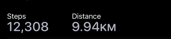 Walked 10km today