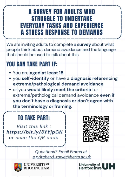 Survey recruitment advert for the study mentioned in the X post.