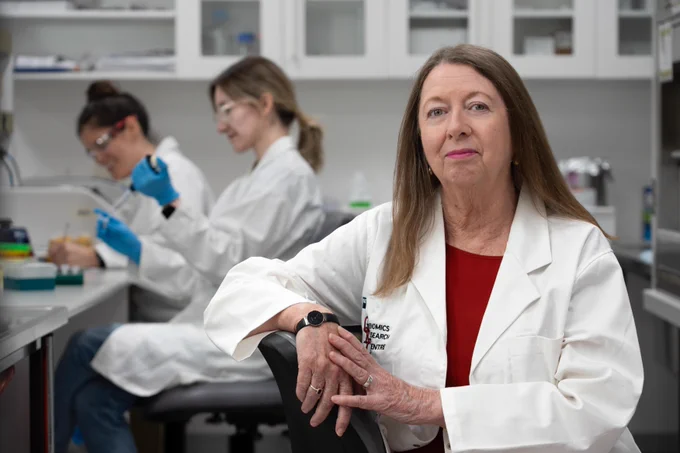 QUT Professor Lyn Griffith in a lab