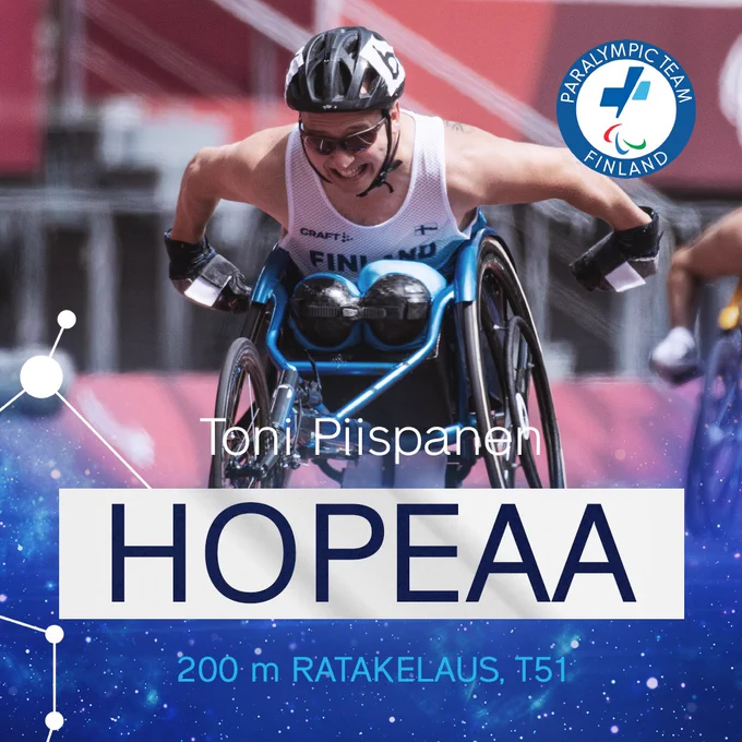 Toni Piispanen hopeaa.