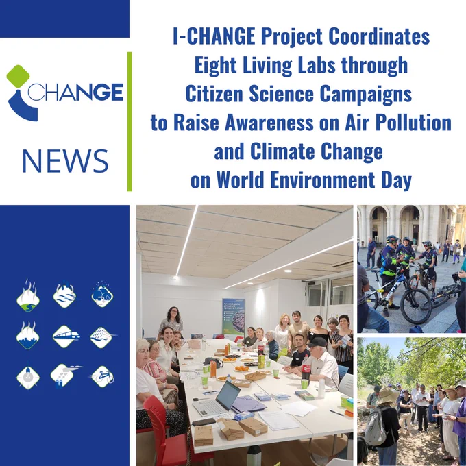 I-CHANGE Project Coordinates Eight Living Labs through Citizen Science Campaigns to Raise Awareness on Air Pollution and Climate Change on World Environment Day