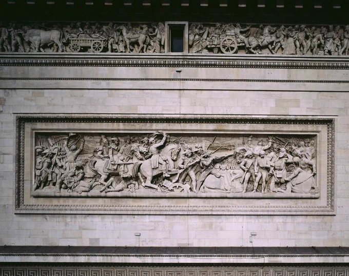 La Bataille de Jemmapes sur le relief supérieur latéral sud, côté avenue Kléber.
Crédits : Patrick Muller / @lecmn 