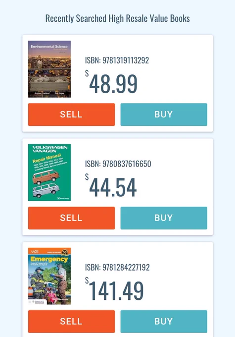 BookScouter is a book price comparison platform where you get the most up-to-date information on where to sell, buy, and rent used books at the best prices.