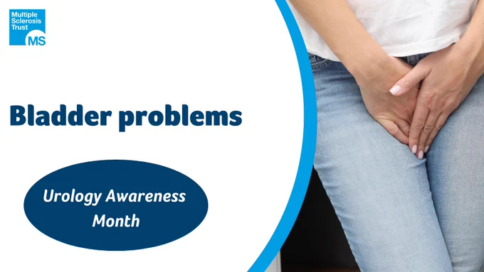 Person holding their bladder.