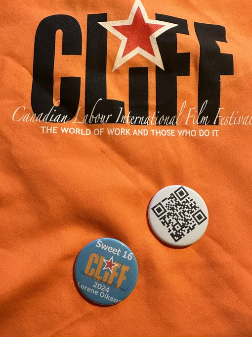 Orange CLiFF scarf and buttons #Sweet16