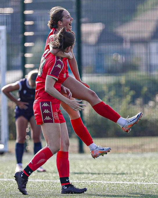 An image of Hammersmith FC celebrating after winning their Adobe Women’s FA Cup first round qualifying game