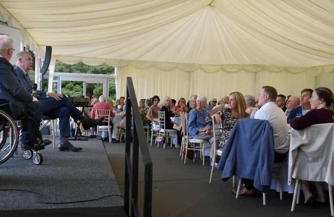 Tea Party at JFK Arboretum, and interview by Sean Connick with Brian Dobson