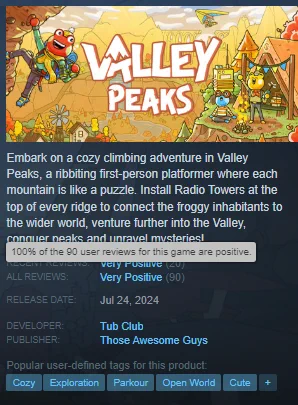 So close to 100 reviews on Steam!