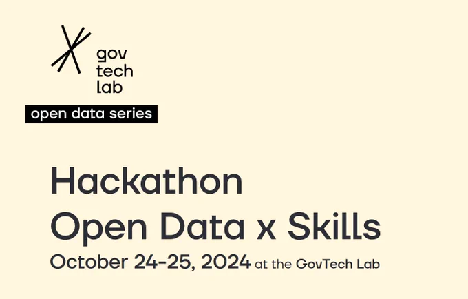 GovTech Lab open data series
Hackathon Open data x Skills
October24-25, 2024 at the GovTech Lab
