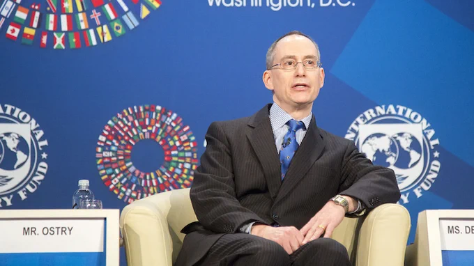 Image of professor Jonathan Ostry at an IMF meeting