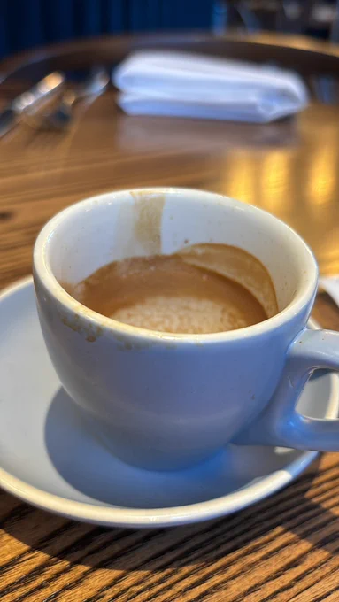 Empty espresso cup