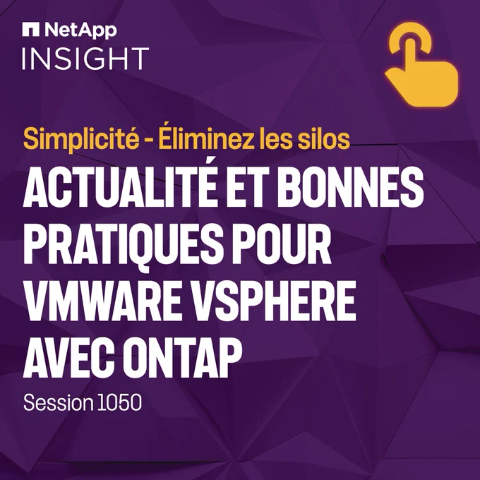 NetApp INSIGHT — Actualité Et Bonnes Pratiques Pour VMware vSphere Avec ONTAP