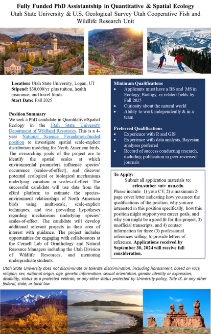 PhD Opportunity https://jobs.rwfm.tamu.edu/view-job/?id=97950
