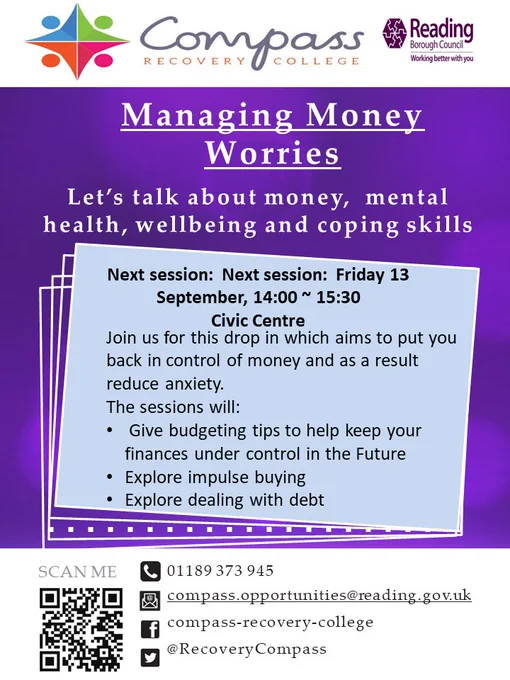 poster depicting money worries drop in session 