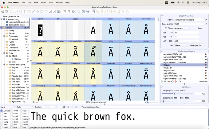 FontCreator for macOS