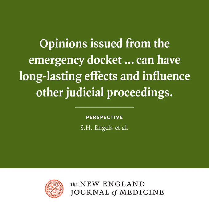 Opinions issued from the emergency docket ... can have long-lasting effects and influence other judicial proceedings.
Perspective
S.H. Engels et al.