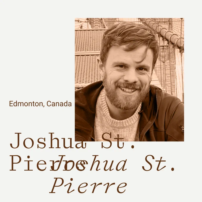 Photo of Joshua St Pierre with a brown colour overlay