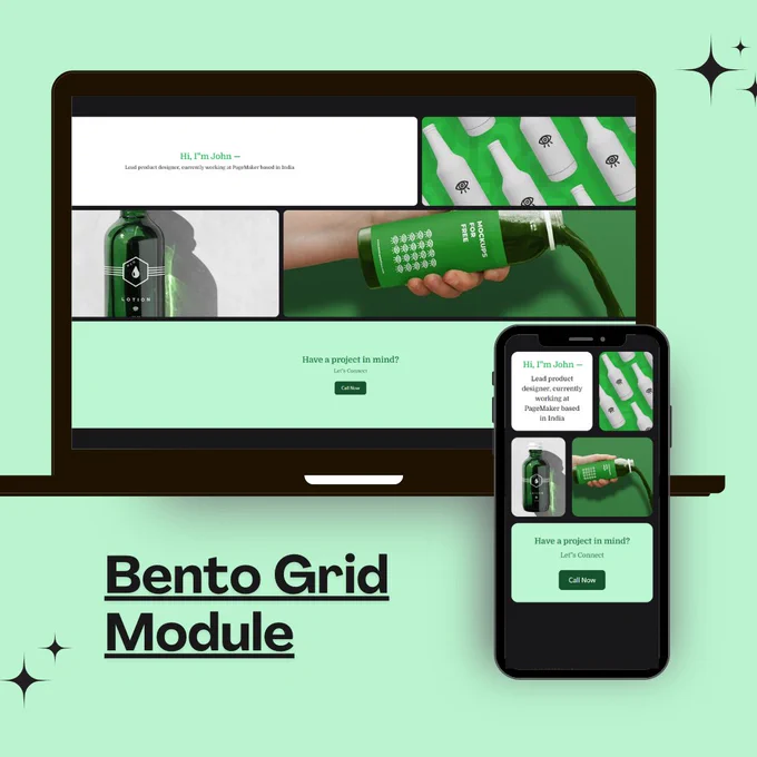 Bento Grid Module Design - Pagemaker
