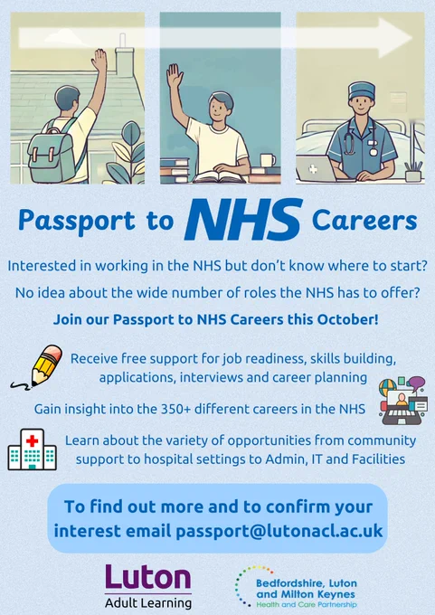 passport to NHS careers flyer