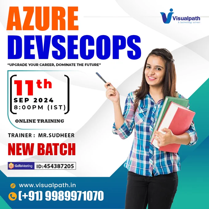 👉Join Now: https://bit.ly/3Zaoj3D
👉Attend Online #newbatch On #AzureDevSecOps by Mr.Sudheer.
📅Batch on: 11th September @ 8 PM (IST).
📲Contact us:  91 9989971070.
👉Visit Blog: https://visualpathblogs.com/ 
👉WhatsApp: https://www.whatsapp.com/catalog/919989971070
🌐Visit: https://visualpath.in/Microsoft-Azure-DevOps-online-Training.html

#AzureDevOps #Azure #DevOps #Visualpath #azuredevopsonline #AzureDevOpsTraining #MicrosoftAzure #azuredevopsdemo #DevSecOps #sonarqube #Dockers #kubernetes #devopsengineer #azurecloud #clouds #cloudcomputing #linux #azurecertification #Microsoft #AZ104 #SQL 