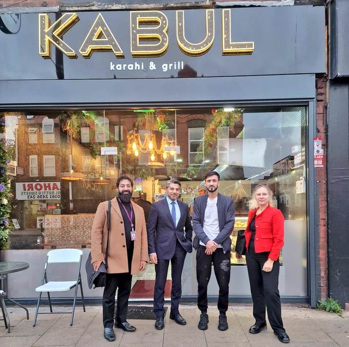 Levenshulme councillors at the new Kabul restaurant 