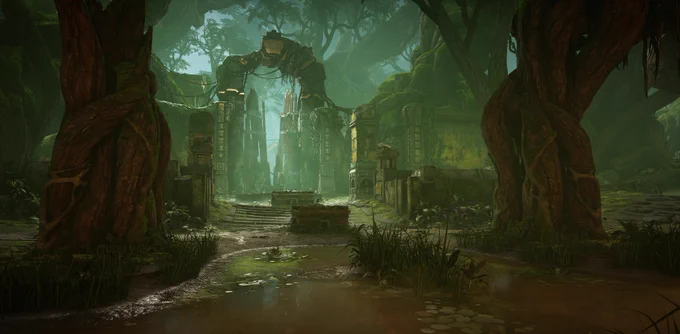 In-game Gears 5 screenshot, showcasing the art style and design work done by the Splash Damage developers.
