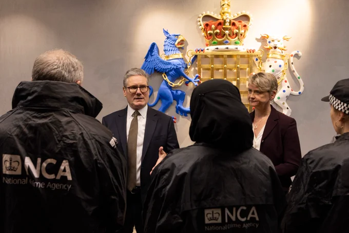 Prime Minister Keir Starmer and Home Secretary Yvette Cooper visit the National Crime Agency.