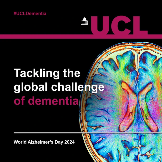 Tackling the global challenge of dementia. World Alzheimer's Day 2024. #UCLDementia