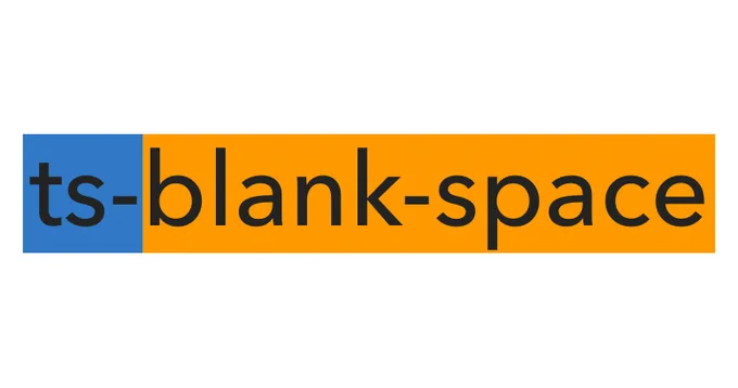 the ts-blank-space logo. the "ts-" has a blue background and "blank-space" has an orange background.