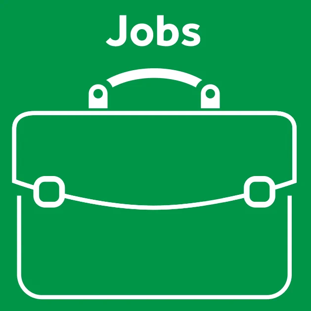 Icon with the text 'Jobs' and an simple drawing of a satchel