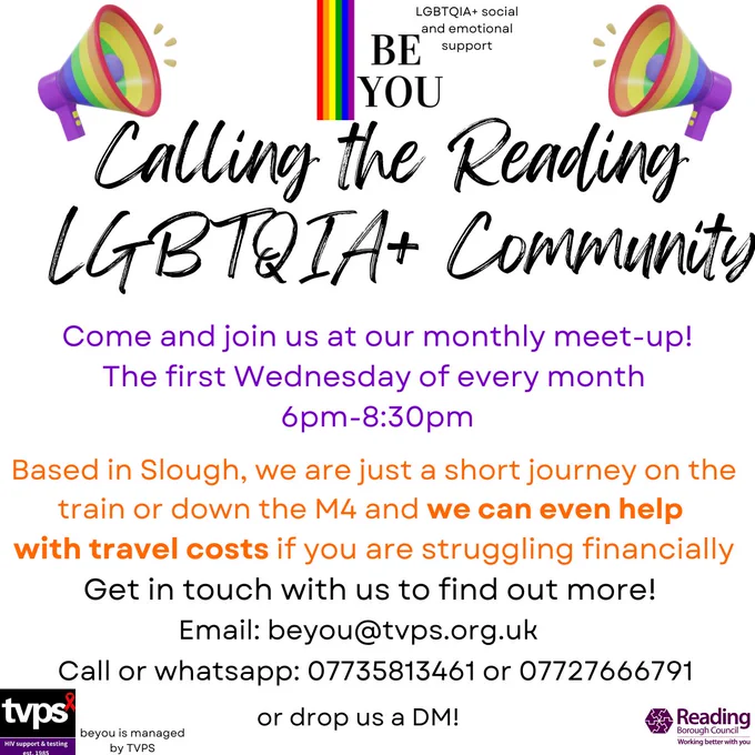 Be You LGBT  monthly meet up flyer