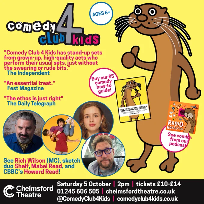 thumbs up otter ad, with pics of the four acts