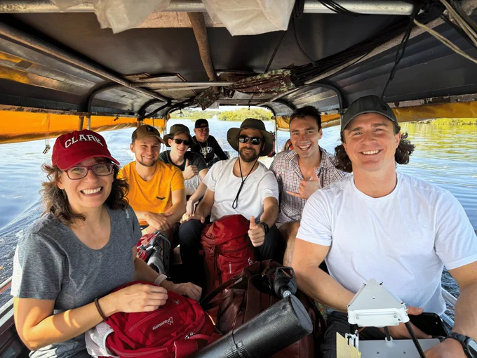 Professor Florencia Sangermano with fellow researchers during the XPRIZE Rainforest competition.