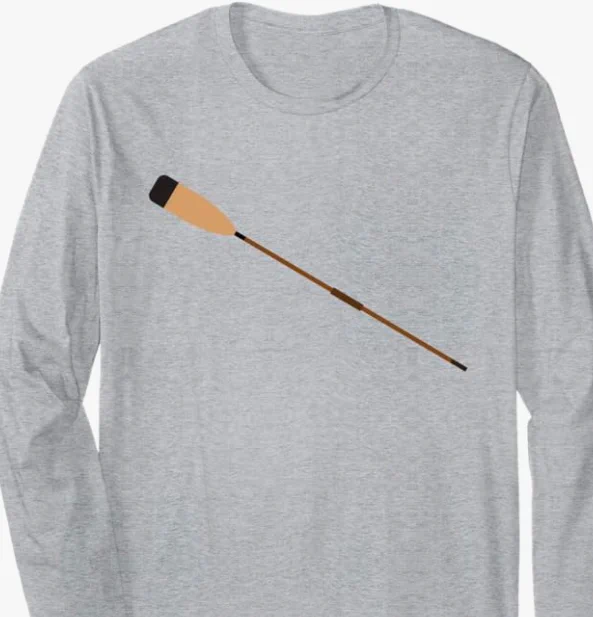 Our rowing oar design is shown on a long sleeve T shirt.  